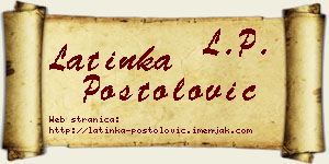Latinka Postolović vizit kartica